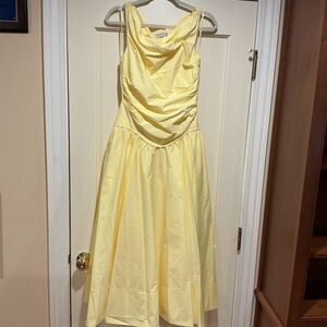 NWOT SIMKHAI Elegant Yellow Sleeveless Dress, Size US 6